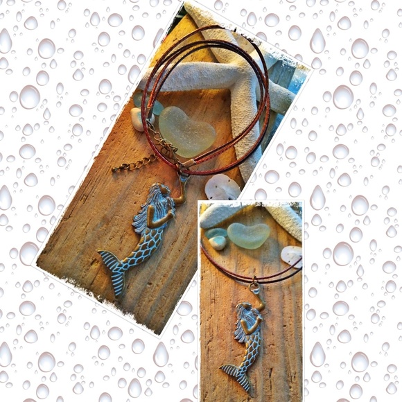 Handcrafted Jewelry - 🧜 ANTIQUED PATINA MERMAID STATEMENT NECKLACE 🧜